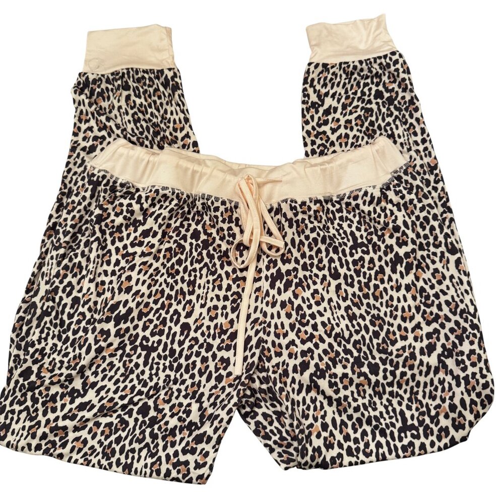 NWOT Jordann Jammies Leopard Animal Print Hooded Lounge Set XL - Picture 5 of 13